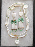 3.5 Dentalium Earrings + 32" Dentalium Necklace w/ Magnetic Clasp