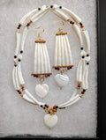 3" Dentalium Earrings + 32" Dentalium Necklace w/ Magnetic Clasp